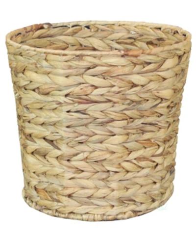 Shop Vintiquewise Natural Water Hyacinth Round Waste Basket