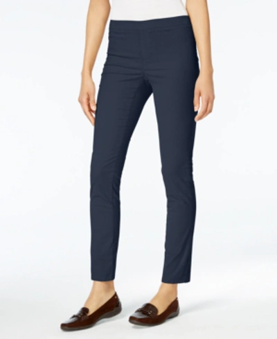 Shop Karen Scott Petite Corduroy Pull-on Pants, Created For Macy's In Intrepid Blue