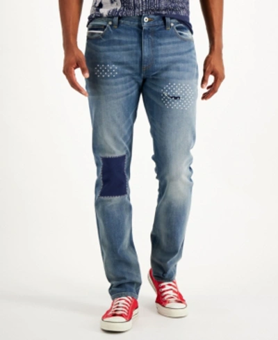 Shop Sun + Stone Men's Sashiko Jeans, Created For Macy's In Crystal Wa
