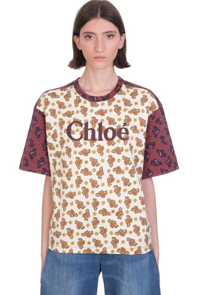 Shop Chloé T-shirt In White Cotton