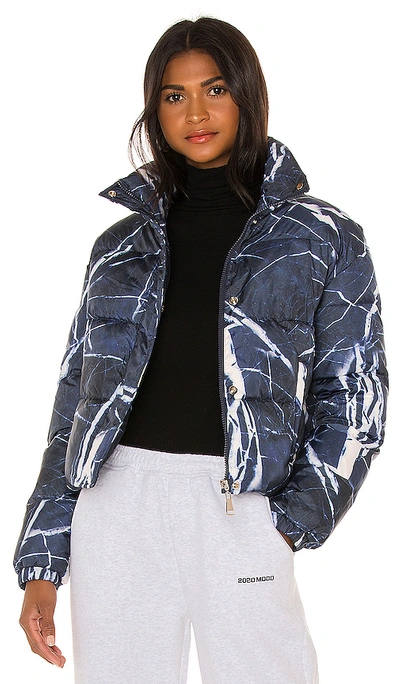 Nubyen Cropped Puffer Jacket In Black Marble | ModeSens