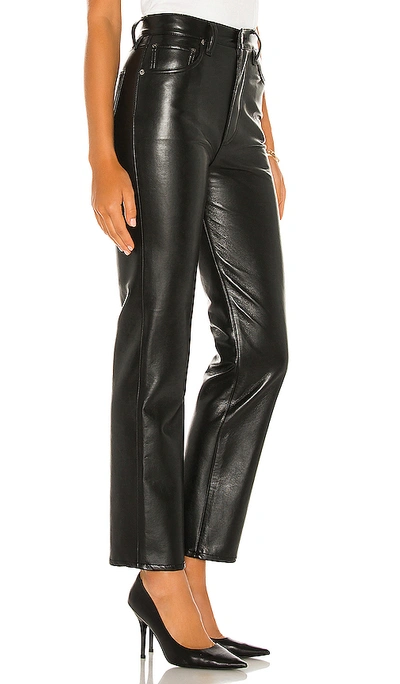 Agolde Lyle Recycled Leather Straight Leg Jeans In Detox
