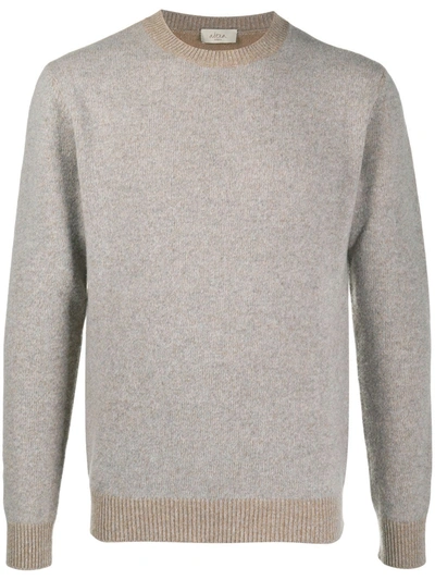 Shop Altea Two-tone Crew Neck Sweater In Neutrals