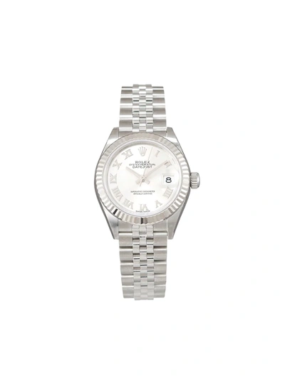 Shop Rolex 2020 Unworn Lady-datejust 28mm In Silver