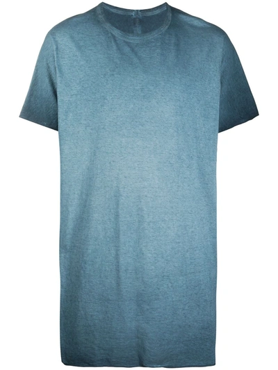 Shop Boris Bidjan Saberi Seam-detail Cotton T-shirt In Blue