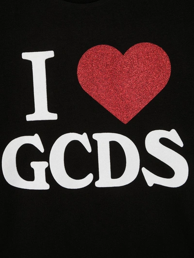 Shop Gcds Teen Logo Print T-shirt In Black