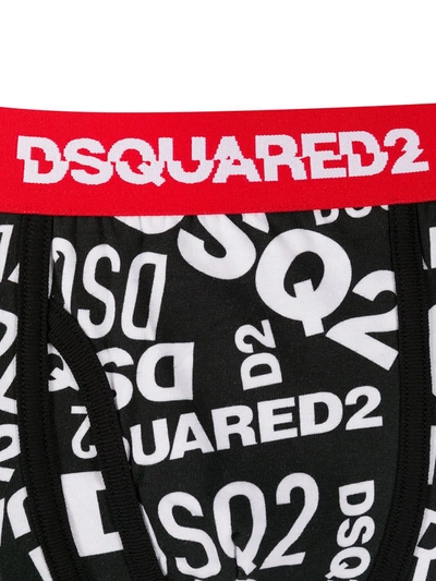 Shop Dsquared2 All-over Print T-shirt And Boxers Set In Black