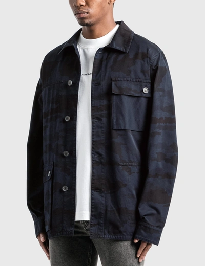 Shop Acne Studios Reversible Chore Jacket In Blue