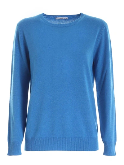 Shop Kangra Cashmere Crewneck Pullover In Light Blue