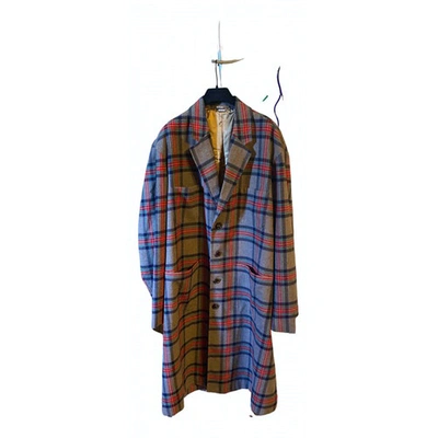 Pre-owned Gucci Wool Coat In Multicolour
