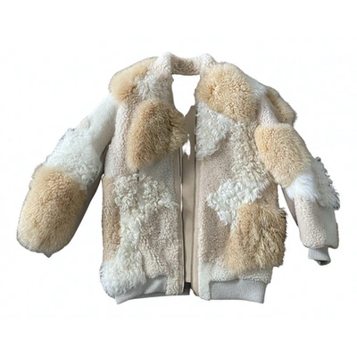 Pre-owned Chloé Beige Shearling Jacket