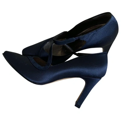 Pre-owned Rodo Cloth Heels In Blue