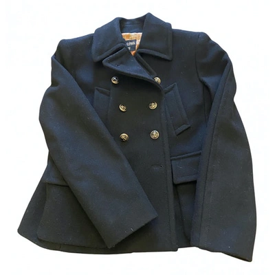 Pre-owned Jean Paul Gaultier Navy Wool Coat
