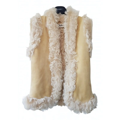 Pre-owned Chloé Ecru Mongolian Lamb Jacket