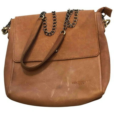 Pre-owned Holzweiler Leather Crossbody Bag In Camel