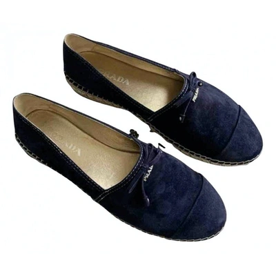 Pre-owned Prada Navy Cloth Espadrilles