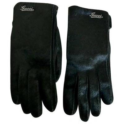 Pre-owned Gucci Black Gloves