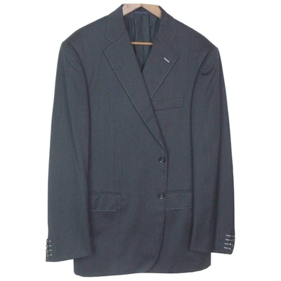 Pre-owned Pal Zileri Wool Jacket In Grey
