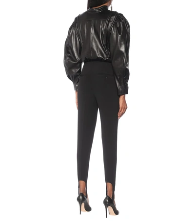 Shop Isabel Marant Nanou Stretch-jersey Stirrup Leggings In Black