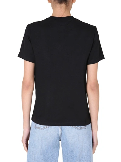 Shop Msgm Crew Neck T-shirt In Black