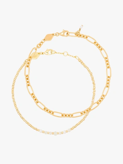 Shop Anni Lu Gold-plated Clemence Sun Stalker Bracelet Set