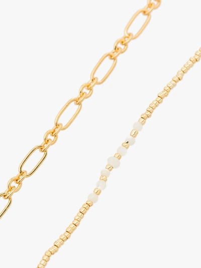 Shop Anni Lu Gold-plated Clemence Sun Stalker Bracelet Set