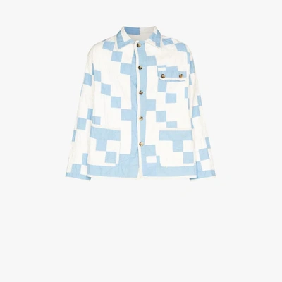 Shop Bode X Browns 50 Card Trick Quilted Jacket In White