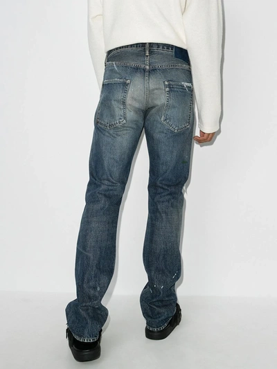 Shop Visvim 'social Sculpture' Distressed-jeans In Blau