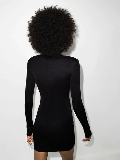Shop Misbhv High Neck Belt Detail Mini Dress In Black