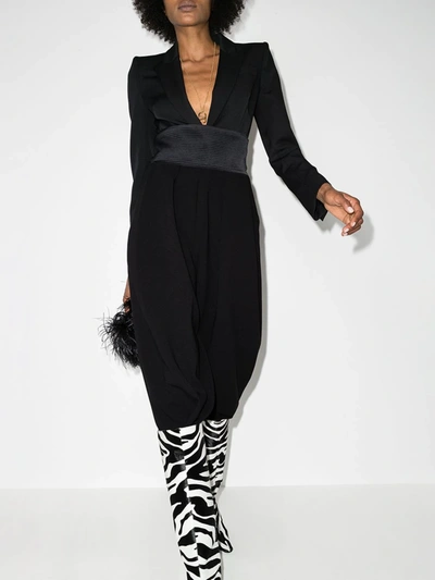 Shop Magda Butrym Wool Tuxedo Trousers In Black