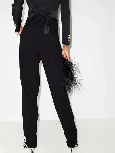 Shop Magda Butrym Wool Tuxedo Trousers In Black
