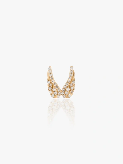 Shop Loquet 18k Yellow Gold Angel Wings Diamond Charm