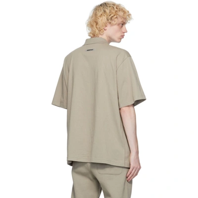 Shop Essentials Khaki Jersey Polo In Moss
