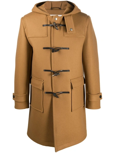 Shop Mackintosh Weir Hooded Duffle Coat In Brown