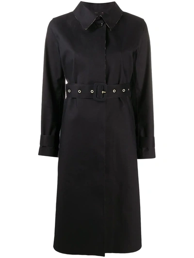 Shop Mackintosh Roslin Belted Trench Coat In Black
