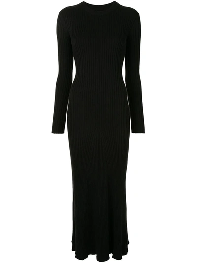 Shop Anna Quan Talia Knitted Dress In Black