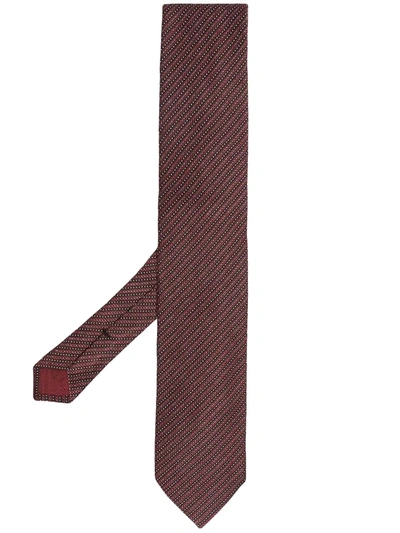 Shop Tom Ford Patterned Silk Tie In Red