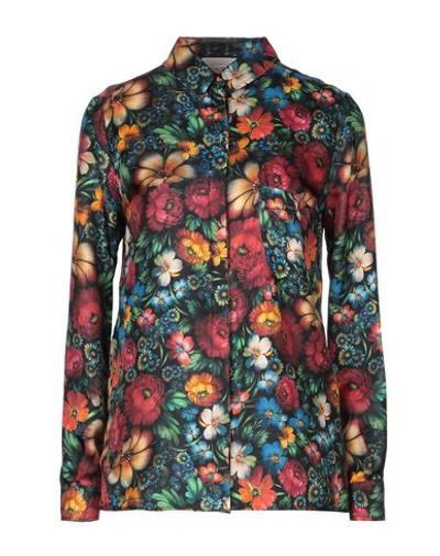 Shop Gucci Floral Shirts & Blouses In Black