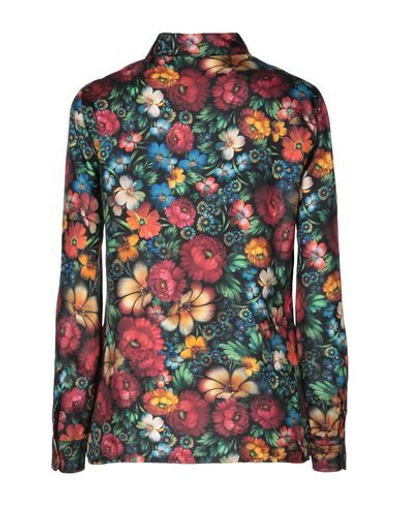 Shop Gucci Floral Shirts & Blouses In Black