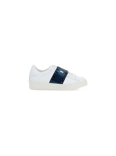 Shop Valentino Sneakers In Bianco/marine