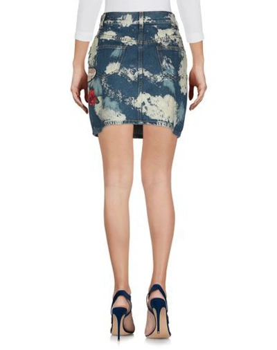 Shop Gucci Denim Skirt In Blue