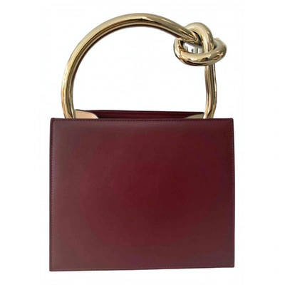 Pre-owned Benedetta Bruzziches Leather Handbag In Burgundy