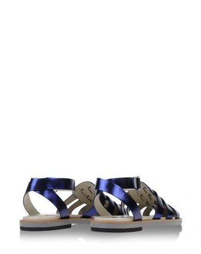 Shop Jil Sander Sandals In Blue