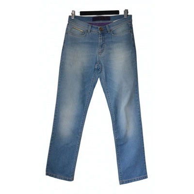 Pre-owned Trussardi Straight Jeans In Blue