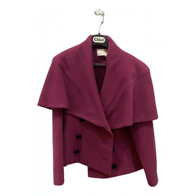 Pre-owned Chloé Purple Wool Coat