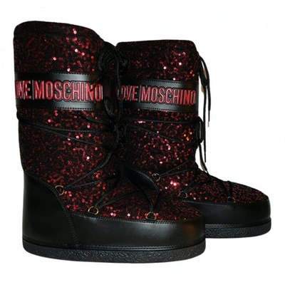 Pre-owned Moschino Leather Boots