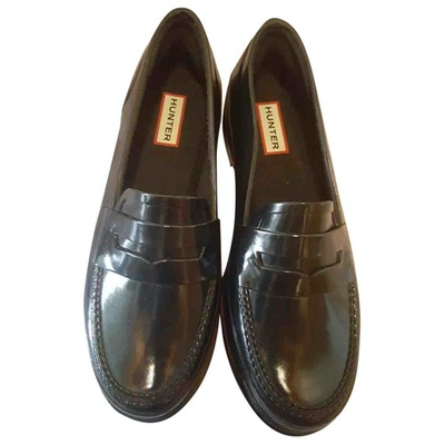 Pre-owned Hunter Black Rubber Flats