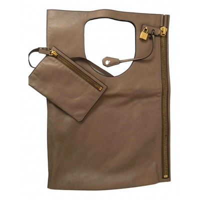 Pre-owned Tom Ford Alix Beige Leather Handbag