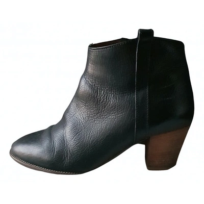 Pre-owned Madewell Black Leather Ankle Boots