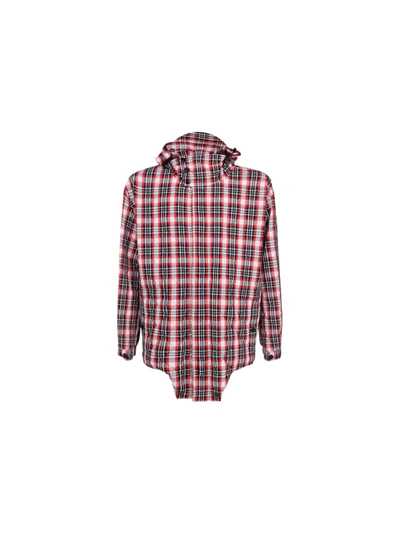 Shop Burberry Jacket In Bright Red Check